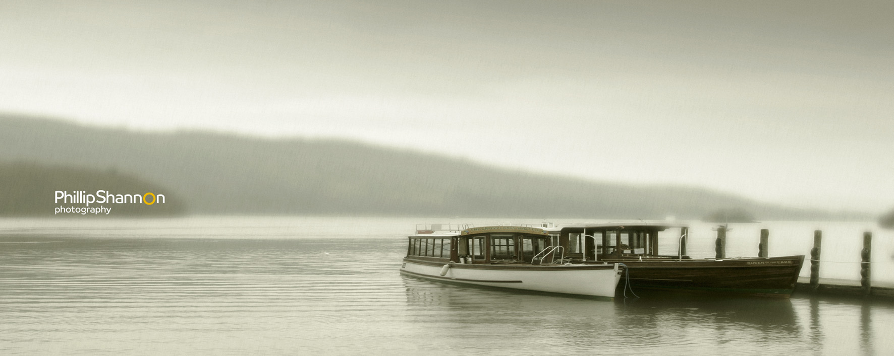 Boats on a lake in the lake district UL