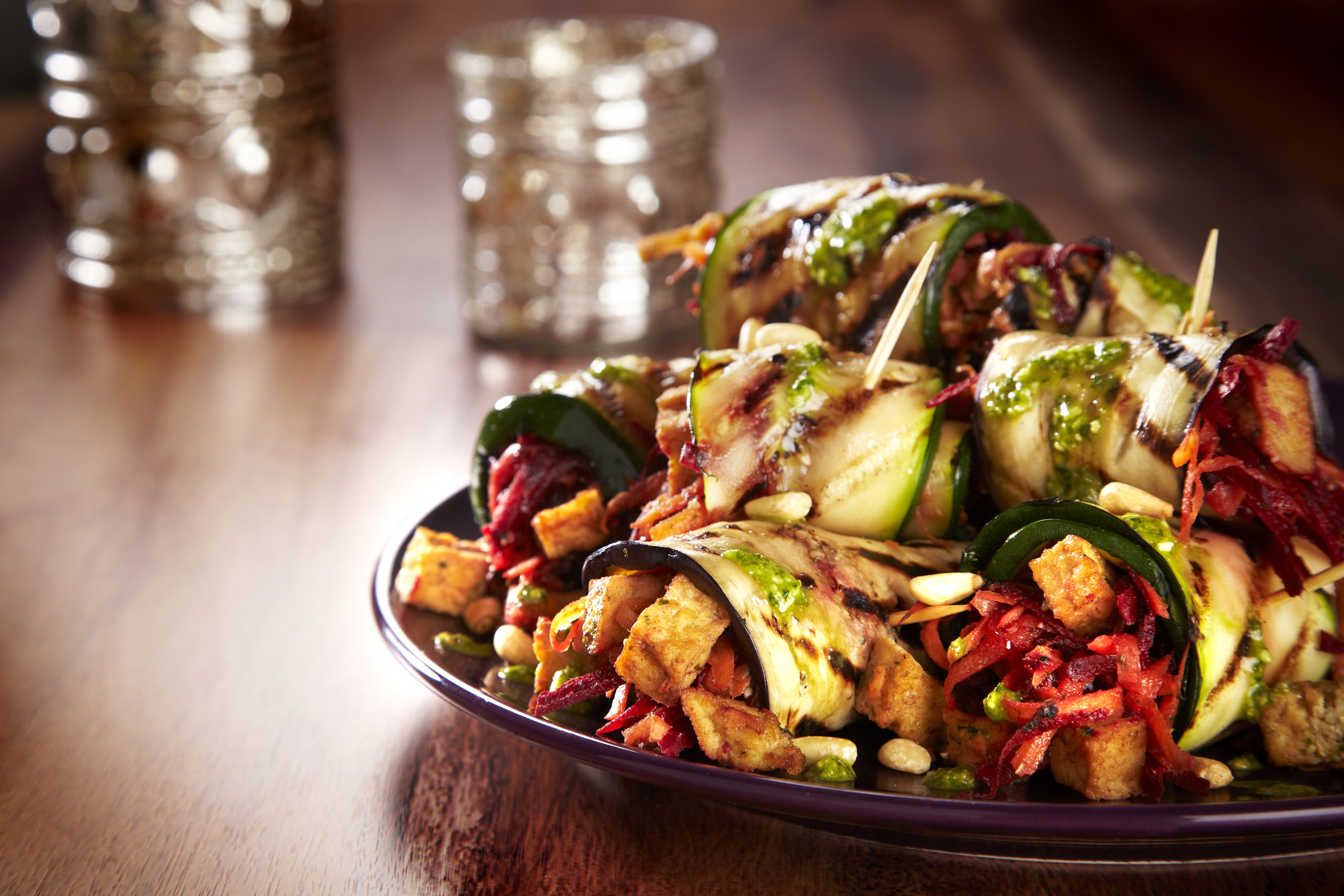Recipe shot for grilled courgette